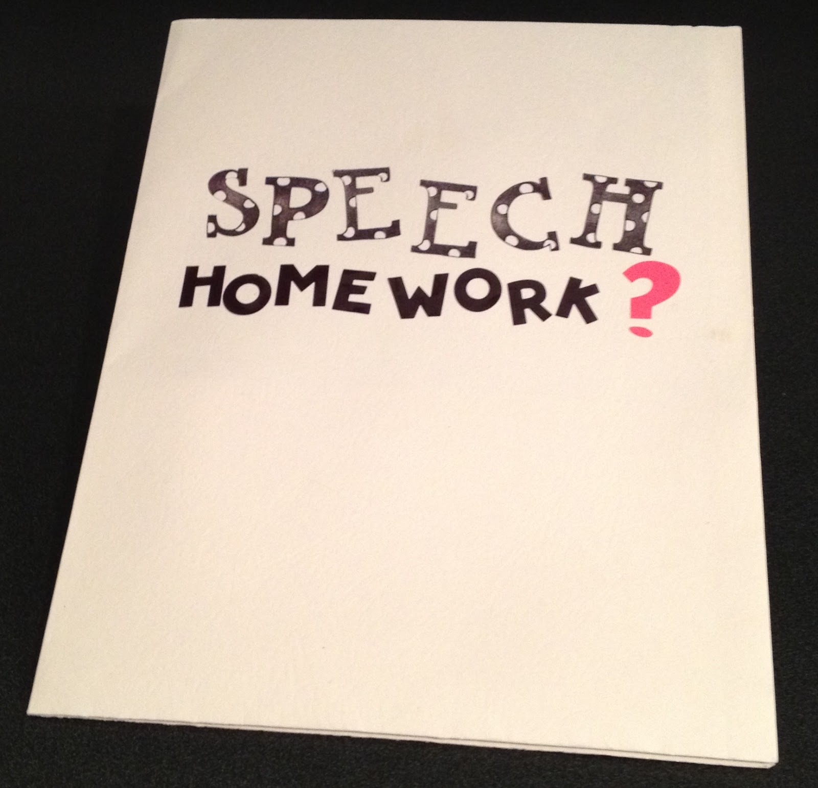 Speaking of speech summer homework